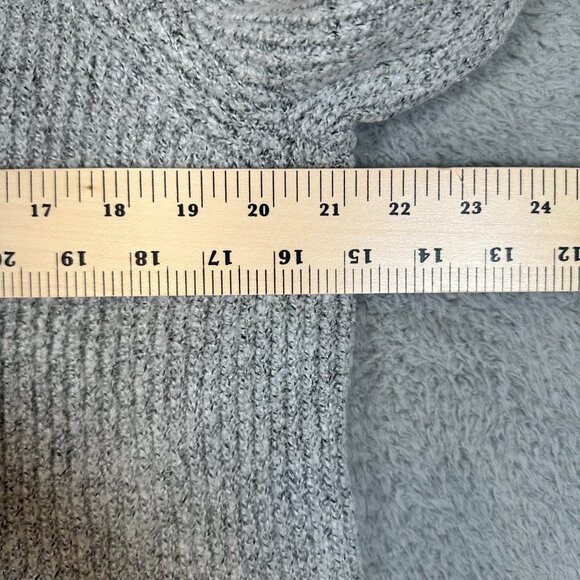 Merona Sweater Dress Womens Large Gray Cable Knit Cowl Neck Stretch Cozy - Picture 8 of 12